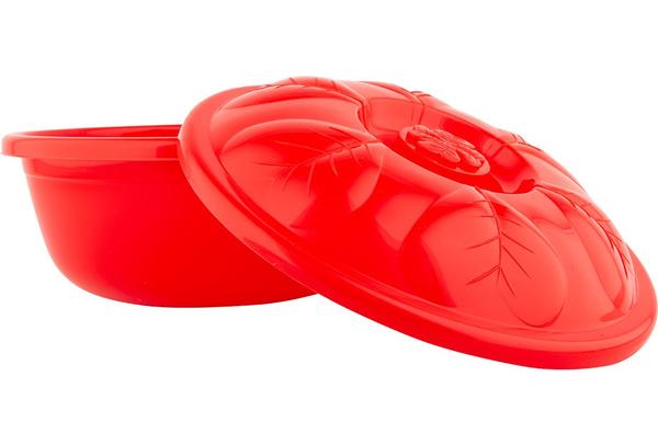 Almina Hamur Leğeni | Kapaklı Hamurluk 5.5 Litre | Kırmızı | Al-asd081-rot