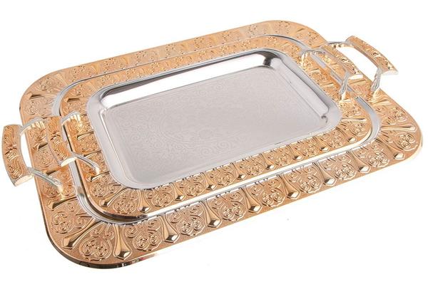 Almina Tepsi Seti | 2'li | Altın | AL-0962-8-G