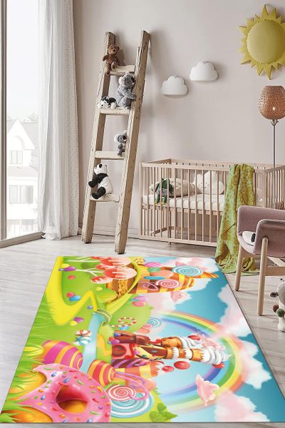 Birkilim Yıkanabilir Dekoratif Halı İpeksi Kaymaz Taban | MLN-IP-HP-729