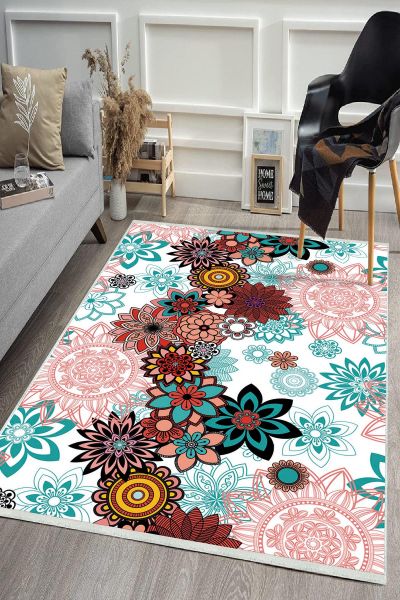 Birkilim Yıkanabilir Dekoratif Halı İpeksi Kaymaz Taban | MLN-IP-HS-371