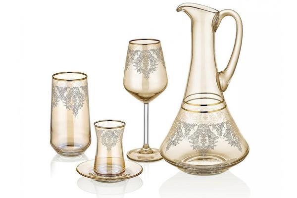 Neva Alara Amber 49 Parça 12 Kişilik Cam Seti | N2424