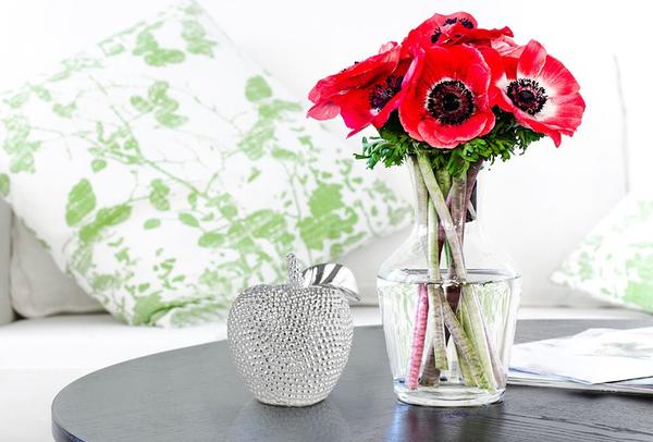 Dekonaz Dekoratif Elma Modeli Biblo | Gümüş | 12.5cm