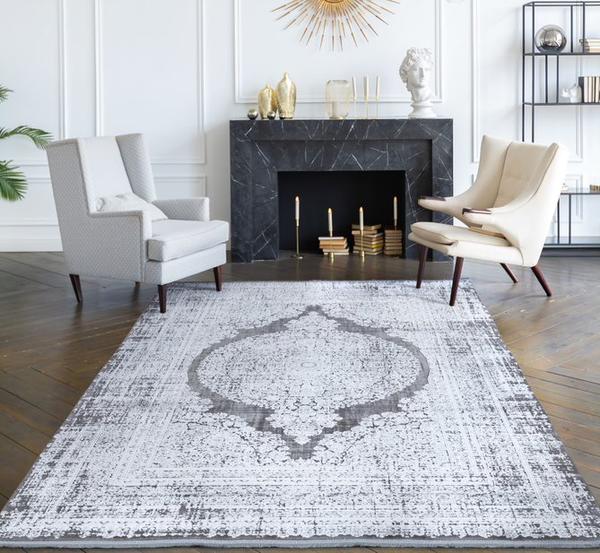 Flora Ziynet Collection Halı | Gri | F-2437C-Bone