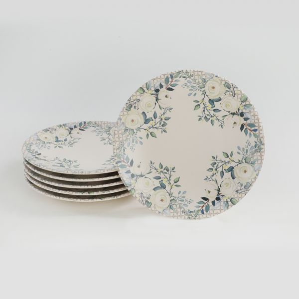 Flowers Pasta Tabağı 20 Cm 6 Adet - 18699 | Keramika