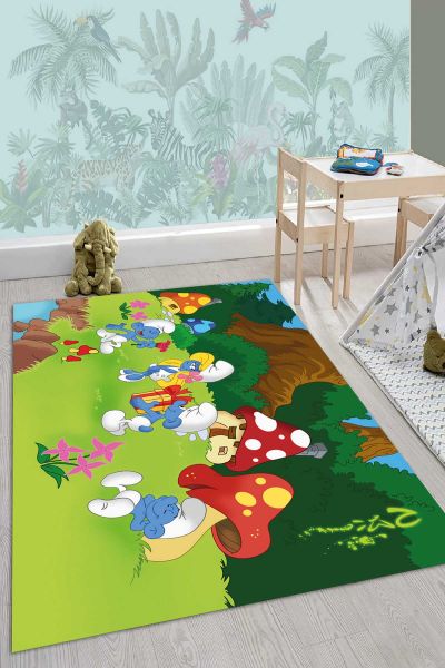 Birkilim Yıkanabilir İpeksi Kaymaz Taban Çocuk Odası Halısı | MLN-IP-HY-1151