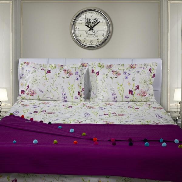 Gökyüzü Premeium Ponponlu Pike Takımı | Çift Kişilik | Colan