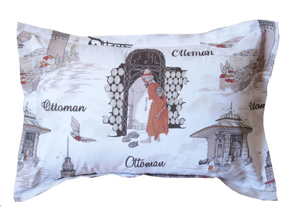 غطاء وسادة عثماني بني 2 قطعة