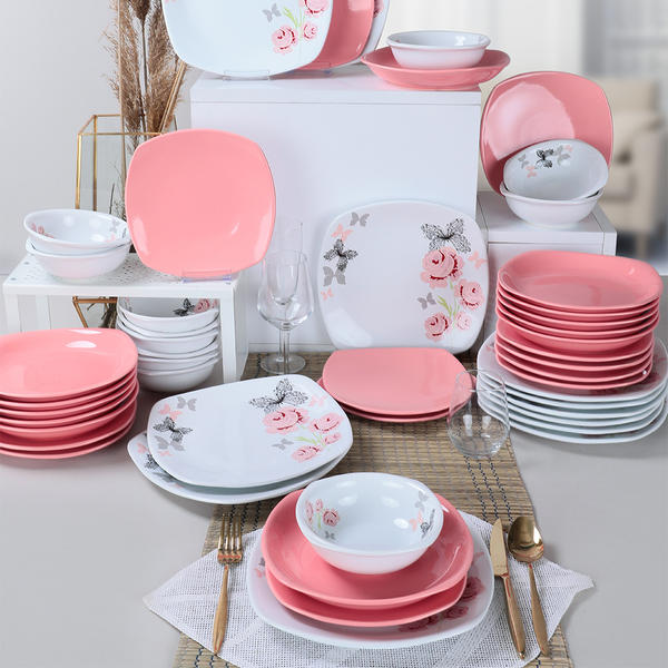 طقم سفرة جول ترند 48 قطعة تكفي 12 شخص | كيراميكا