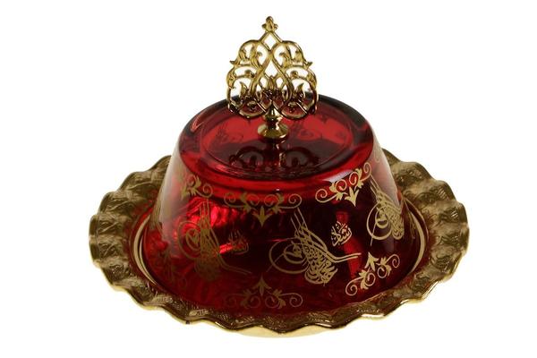 Dekoratif Orient Şekerlik Osmanlı Tuğralı Kase