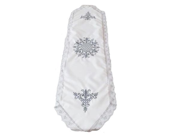 Tulip Embroidered Laced Runner Cream Gray
