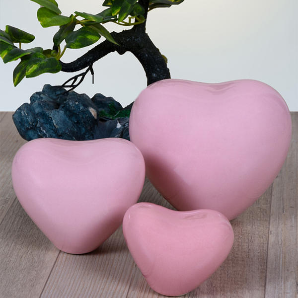 Pink Ceramic Heart Trinket 3 Pieces | K +