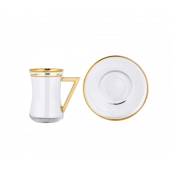 Oz Leben | Lisa Handle Gold Teeservice 12-teilig