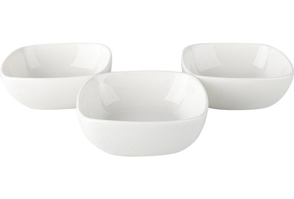 Almina 6 Parça Porselen Kase Seti | Oval/Köşeli | Beyaz | AL-3055