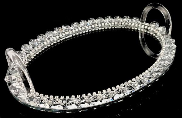 Dekonaz Kristal Taşlı Servis Tepsisi | DTX-Kristal-96
