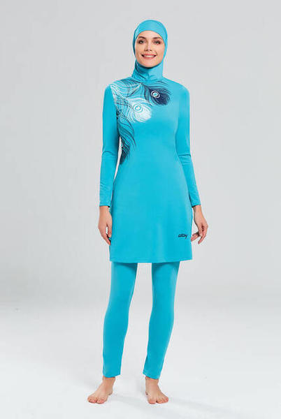 Tesmay 0232-19 Mint Tam Kapalı Tesettür Mayo