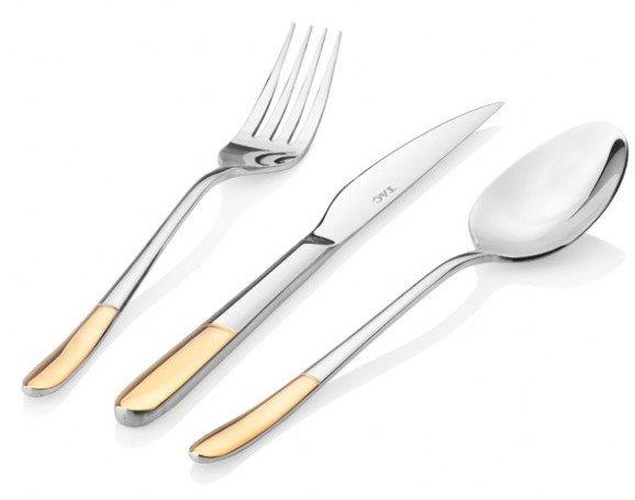 Taç Cornella Nevil 90 Parça Çatal Kaşık Bıçak Seti 12 Kişilik | Altın | TAC-5076