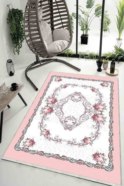 Birkilim Yıkanabilir Dekoratif Halı İpeksi Kaymaz Taban | MLN-IP-HK-087