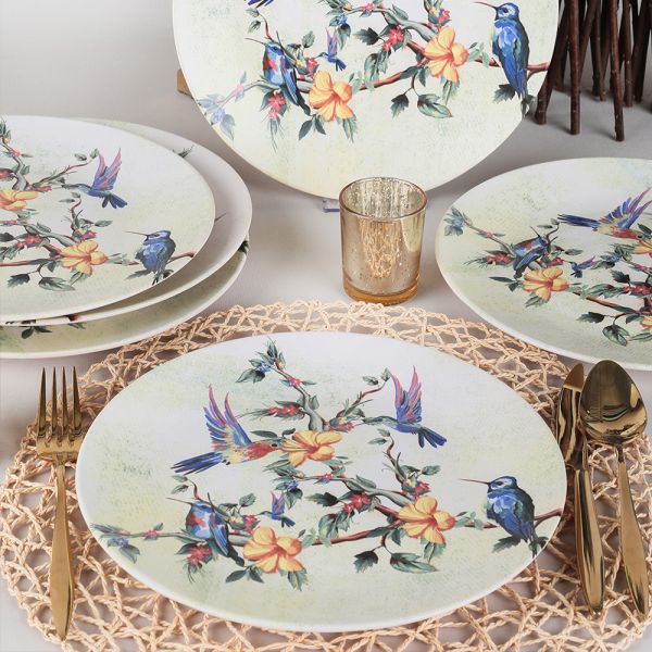 Fairy Bird Servis Tabağı 26 Cm 6 Adet - 19071 | Keramika
