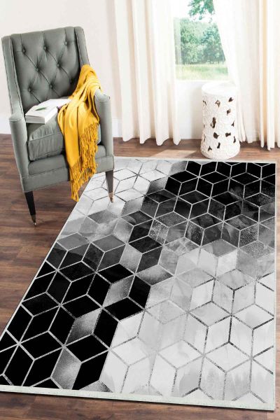 Birkilim Yıkanabilir Dekoratif Halı İpeksi Kaymaz Taban | MLN-IP-SD-009