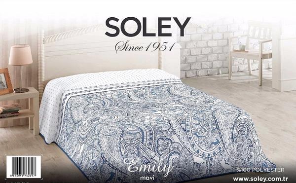 Soley Tek Kişilik Vizyon Battaniye - Emily Mavi