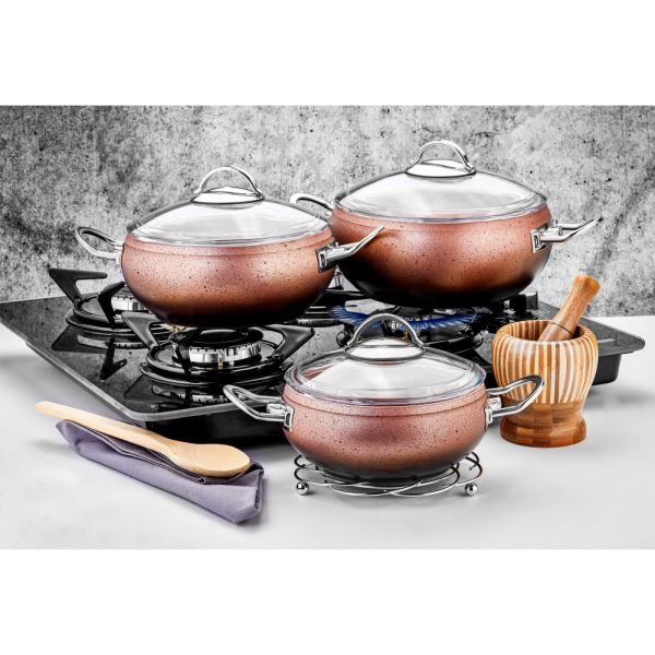 Öz Life | Azra 6 Parça Rose Güveç Set