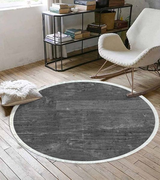 Birkilim Yuvarlak Yıkanabilir Dekoratif Halı İpeksi Kaymaz Taban | MLN-IP-YU-HT-225