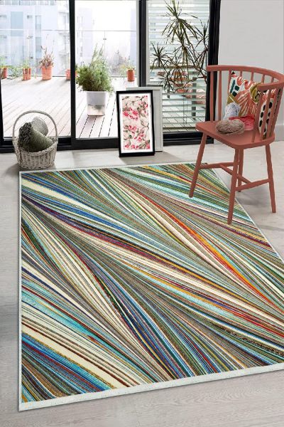 Birkilim Yıkanabilir Dekoratif Halı İpeksi Kaymaz Taban | MLN-IP-HS-230