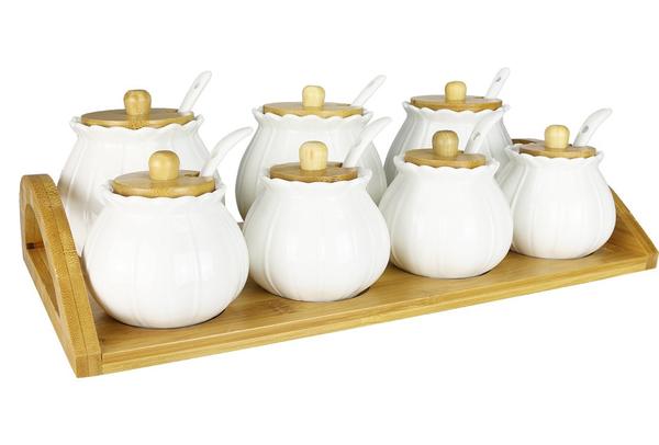 Duygu Bambu Baharatlık Seti | Porselen | Dg-6216