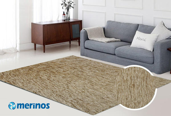 Merinos Glossy Dekoratif Tüy Halı | Altın | 411-Lurex-75-Gold