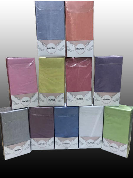 Minteks Çift Kişilik Lastikli Çarşaf Takımı - Mavi