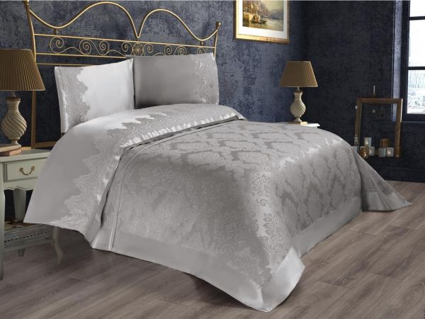 Dowry Land Nilüfer Double Bedspread Gray