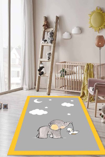Birkilim Yıkanabilir İpeksi Kaymaz Taban Çocuk Odası Halısı | MLN-IP-HT-903
