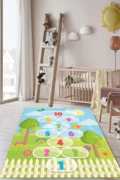 Birkilim Yıkanabilir Dekoratif Halı İpeksi Kaymaz Taban | MLN-IP-HP-733