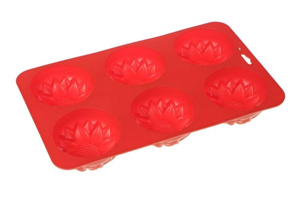 Paci Kek Pasta Kalıbı Çiçek Form Kırmızı | PLA-600106-Rot
