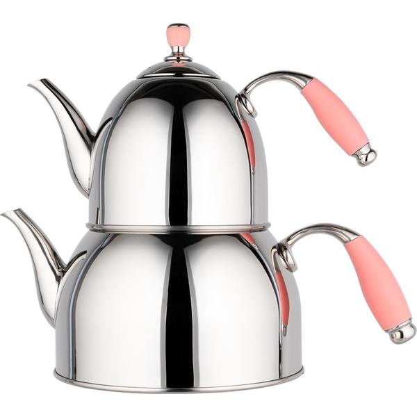 Almina | Çaydanlık | Paslanmaz Çelik | Pembe | 3 Litre | Al-a501-pembe