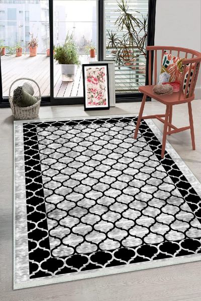 Birkilim Yıkanabilir Dekoratif Halı İpeksi Kaymaz Taban | MLN-IP-HS-207