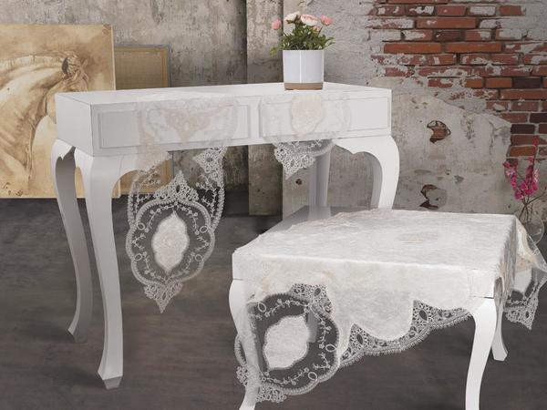 Mellissa Kordone Ensemble de salon 5 pièces Crème Crème