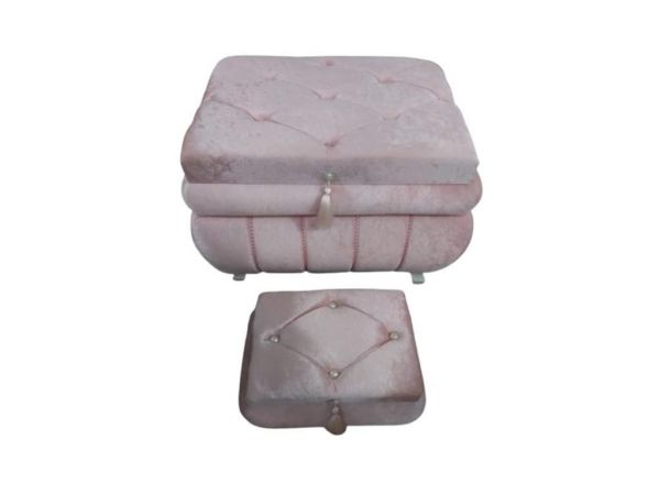 Lot de 2 poudres pour dot en pierre de luxe à pampilles Rosa Luxury