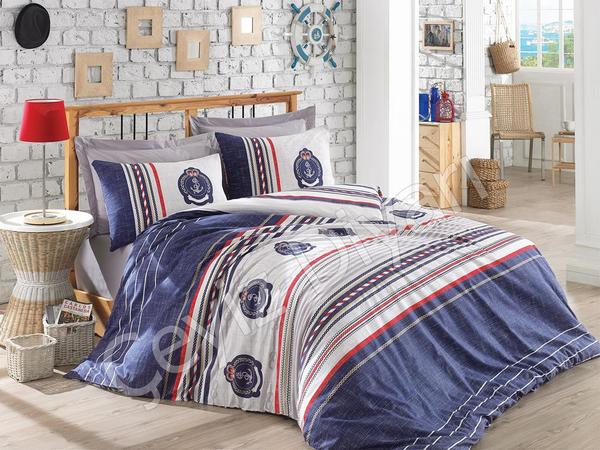 Cotton Box Ranforce Nevresim Takımı Arma Lacivert Tek Kişilik | Cotton Box