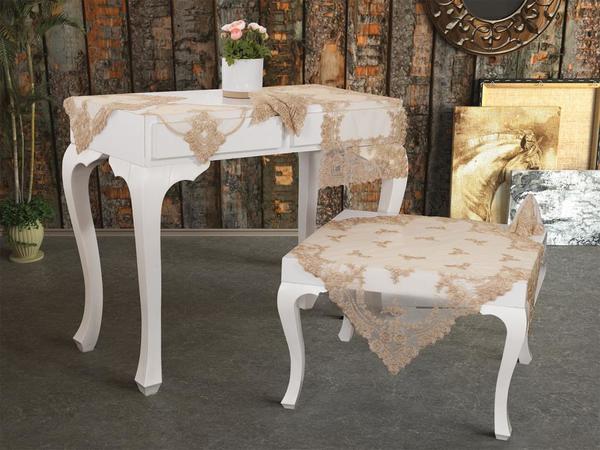 طقم غرفة المعيشة الفرنسية ماري 16 قطعة كابوتشينو