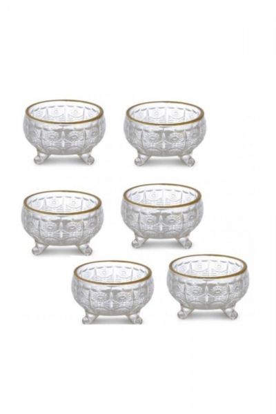 Asaf Leva 6 Pieces Gilded Crystal Glass