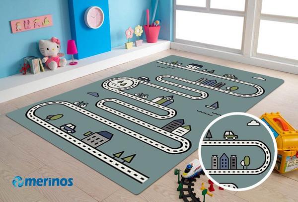 Merinos Indigo Kids Çocuk Halısı | Buz/Mavi | 22710-30-Ice Blue