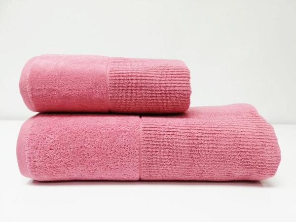 طقم مناشف حمام قطن مزدوج من تيفاني روز مجفف