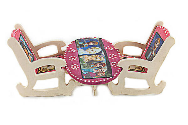 Ensemble de jouets de chaise de bureau en bois - petite taille