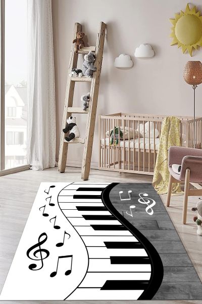 Birkilim Yıkanabilir Dekoratif Halı İpeksi Kaymaz Taban | MLN-IP-HP-743