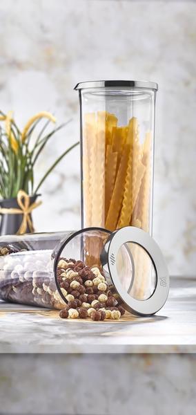 Vip Ahmet Conteneur De Stockage Rond Nouveau Couvercle 2x1750 Ml Fumé | VIPAHMET-VP-181