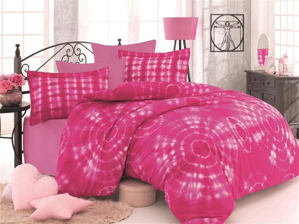 Egzotik Çift Kişilik Nevresim Takımı Fuşya | Hobby