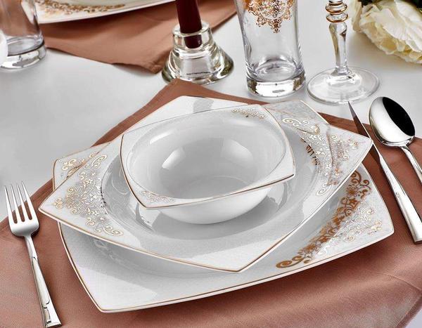 Neva Nil 60 Parça Premium Bone Porselen Yemek Takımı | 12 Kişilik | N2473