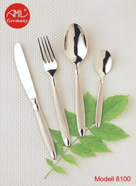 Amil Çantalı 72 Parça Çatal Kaşık Bıçak Seti 12 Kişilik | Kaliteli Paslanmaz Çelik | 8100Sandblast