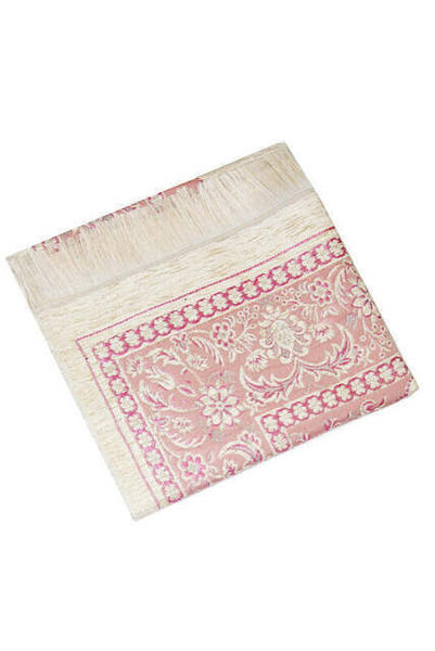 Mihrab Chenille Lux Gebetsteppich - Rosa Farbe